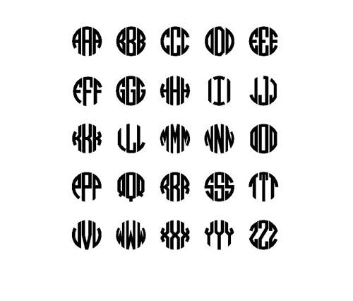 2-3 Letter Monogram Bold – Designz By 9