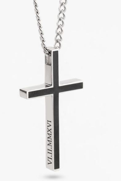 DBY9 MEN - Black & Silver Cross