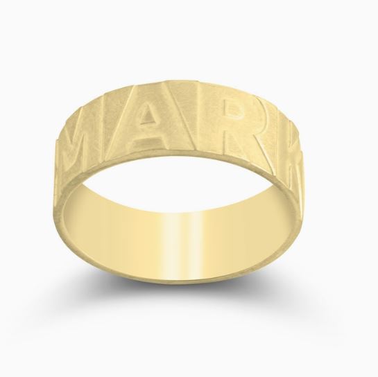 DBY9 MEN -  Block Name Ring